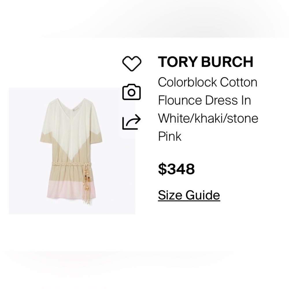 🍦NWOT🍦Tory Burch Beige and Cream Linen Blend Blouse - Picture 2 of 10
